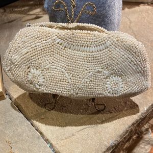 Vintage beaded small clutch or belt bag